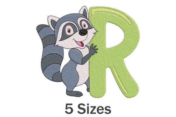 Alphabet Letter R for Raccoon