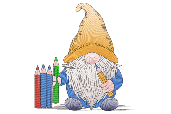 Color Pencil Gnome