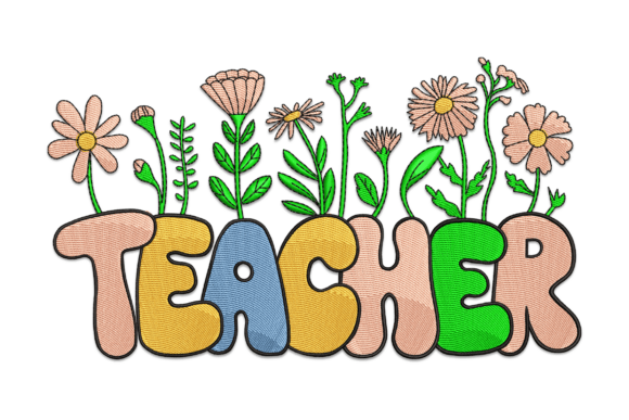 Colorful Teacher Floral