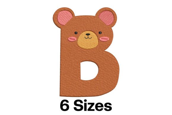 Funny Bear Alphabet Letter B