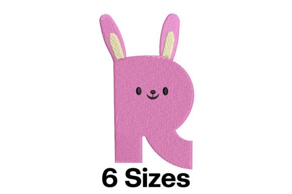 Funny Rabbit Alphabet Letter R